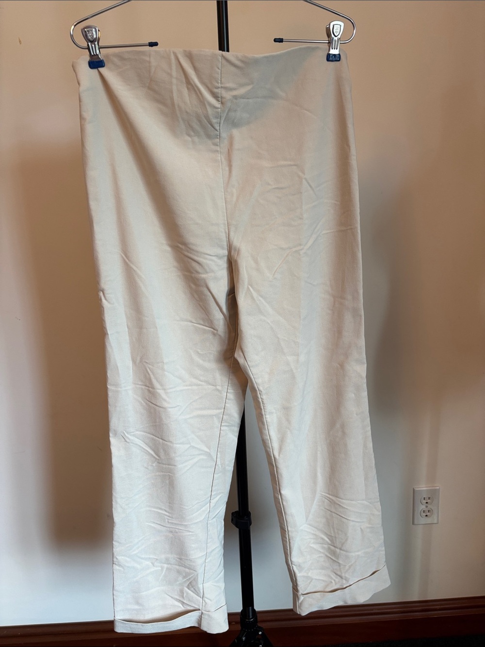 Motherhood Maternity Cream Straight-Leg Maternity Pants